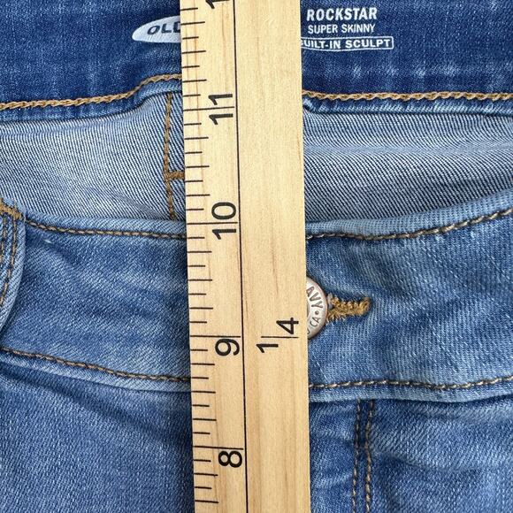 Old Navy Jeans SZ 6 Tall Rockstar Super Skinny Light Wash Denim Built-in Sculpt - Picture 9 of 11